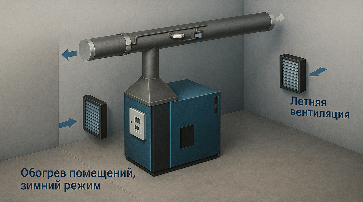 Одна компрессорная установка