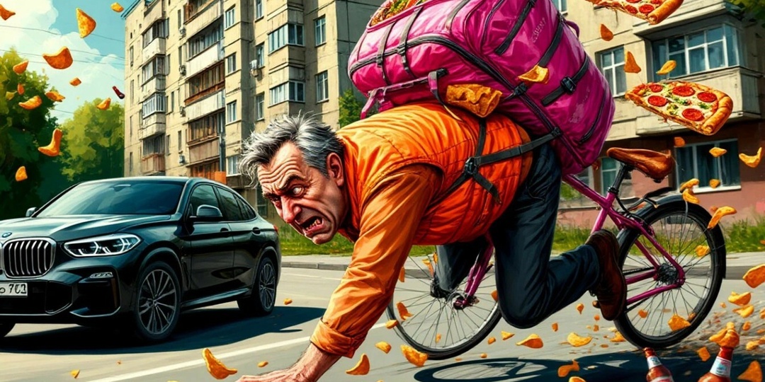 Курьер-предпенсионер из "Самоката" против Бордюра-Убийцы, или розовый короб Смерти.