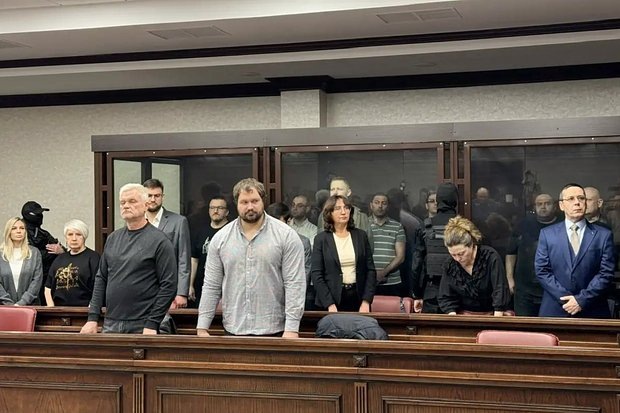    Оглашение приговора фигурантам дела о теракте на Крымском мосту в Южном окружном военном суде. Фото: Наталья Тишкова / ТАСС