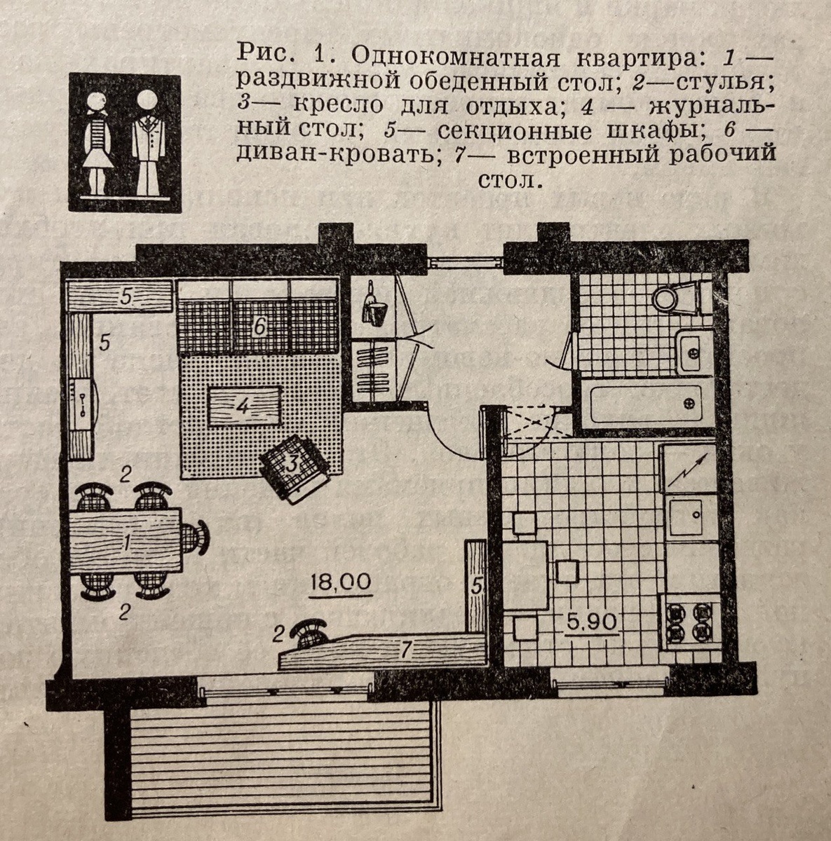 Вот, посмотрите рекомендуемые варианты обстановки разных квартир из "Краткой энциклопедии домашнего хозяйства" (М.: СЭ, 1979 г., с.826-888). Везде обеденный стол обозначен цифрой один. Он - главный!