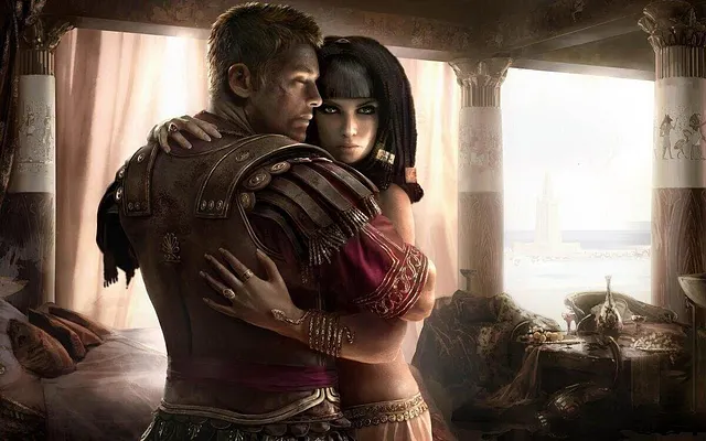 Марк Антоний и Клеопатра. Картина современного художника
