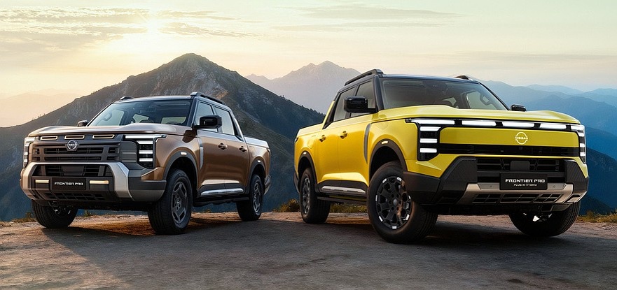    Слева – Nissan Frontier Pro только с ДВС, справа – версия PHEV