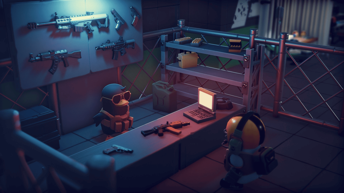 Магазин оружия внутри бункера.