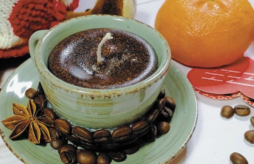 🕯️ Как сделать свечу в кофейной чашке своими руками