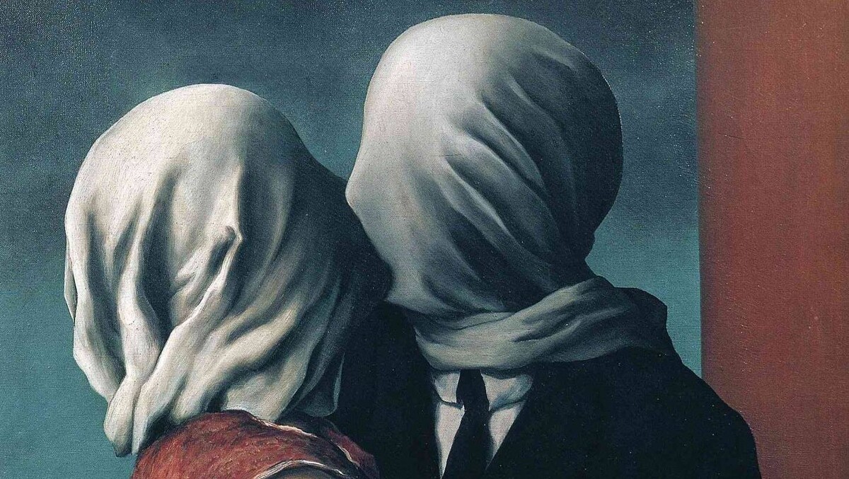 Рене Магритт "Влюбленные". Если посмотрите фильм, поймете, почему здесь этот шедевр.