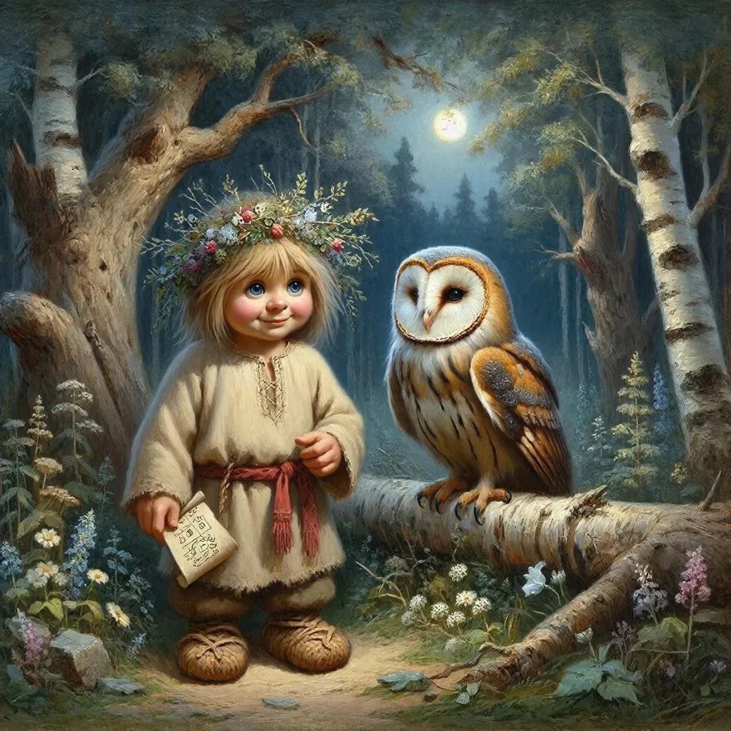 Знакомство домовенка и совы 