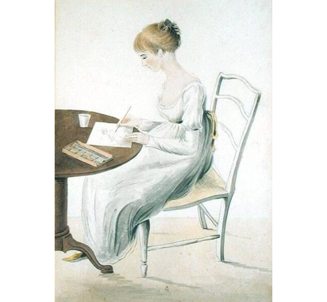Фанни Найт, племянница Джейн и Кассандры Остин, кисти Кассандры Остин, 1800-е