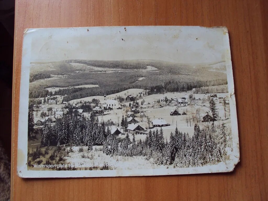 Письмо на открытке из Германии