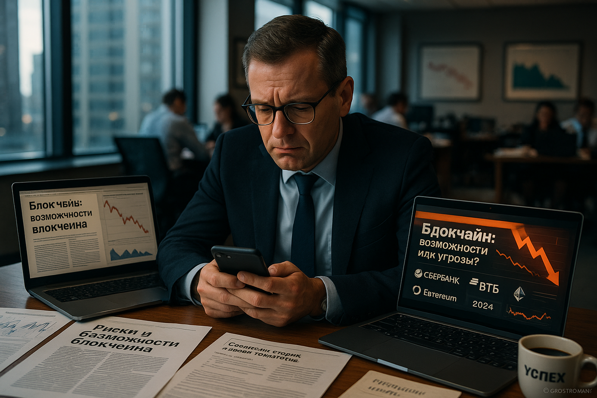    Блокчейн в банках: почему риск потерять больше, чем получить, возрастает в 2024 РоСТ | Роман о Системном Трейдинге