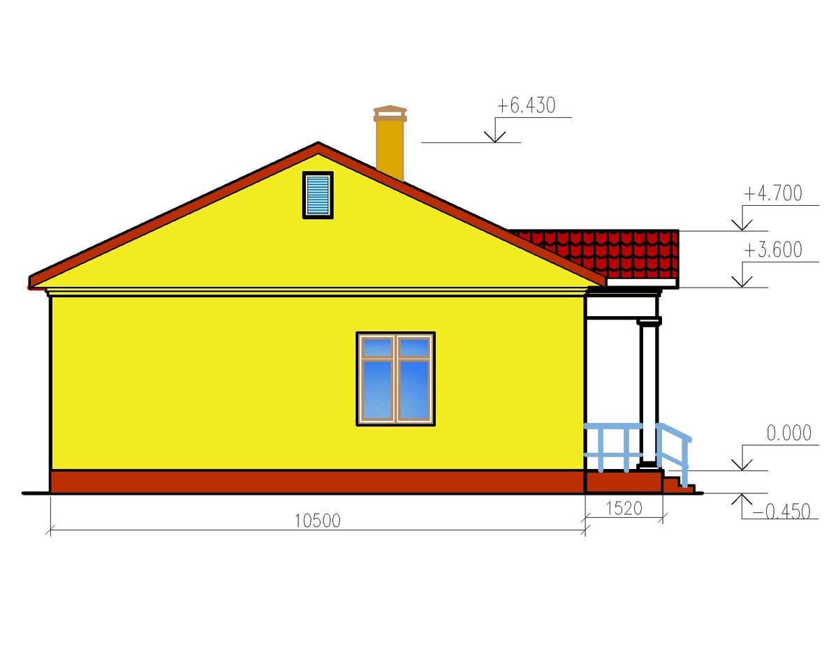 Боковой фасад.