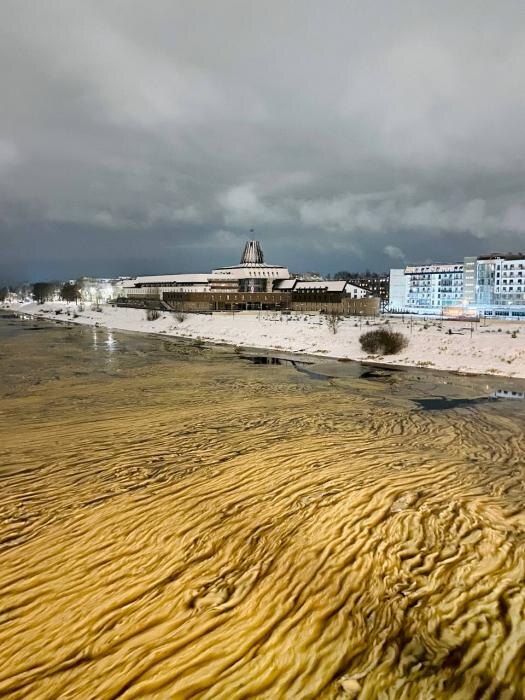 Редкое явление на реке Великой
Фото: ПАИ