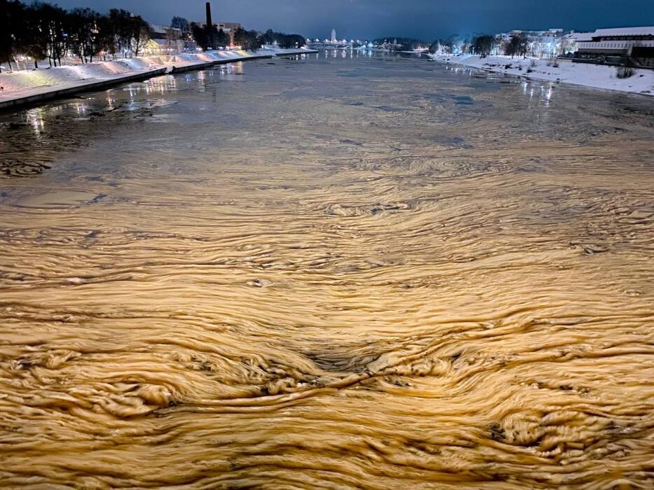 Редкое явление на реке Великой
Фото: ПАИ