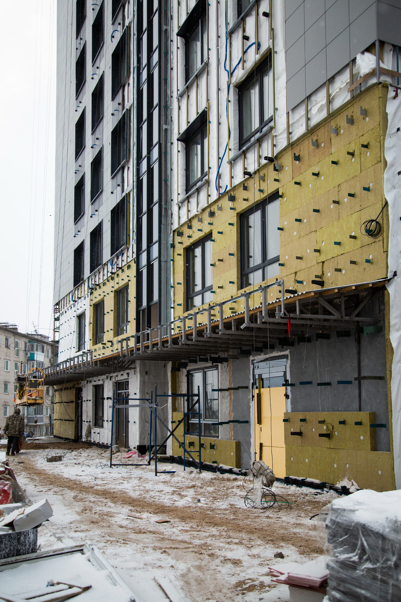 Утепление фасада ЖК Нордик