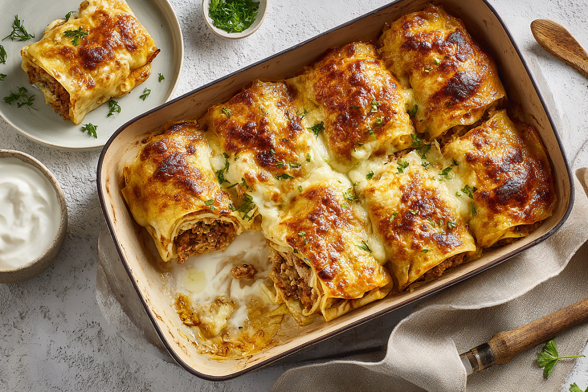    Выпекать в духовке до румяной сырной корочки