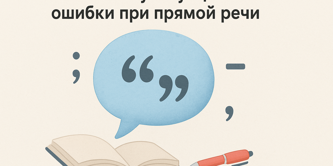 Типичные пунктуационные ошибки при прямой речи: пошаговый разбор