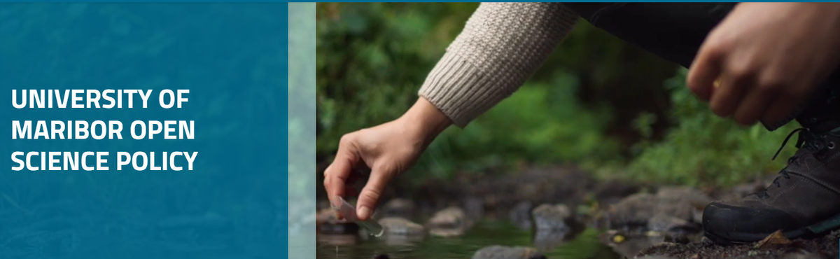 Баннер Политики открытой науки Университета Марибора
