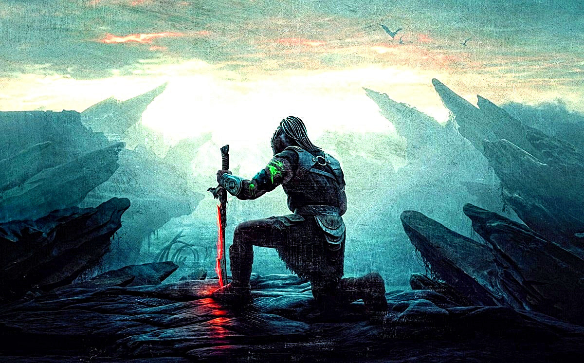 И я бы на его месте приуныл: когда подсветка на мече погаснет, где здесь батарейки-то искать? 