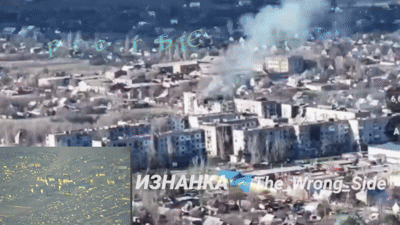    Нанесение авиаудара тремя ФАБ-500 по нескольким ПВД ВСУ в н.п. Гуляйполе. Видео: "Изнанка"