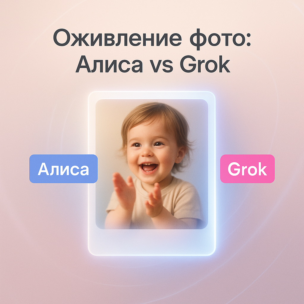 Оживление фото: Алиса AI VS Grok