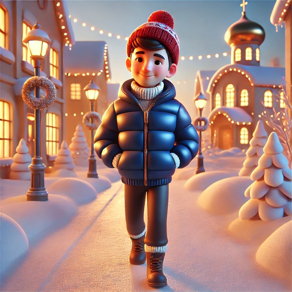 Нейросетевая попытка изобразить комфортную новогоднюю атмосферу в России. 