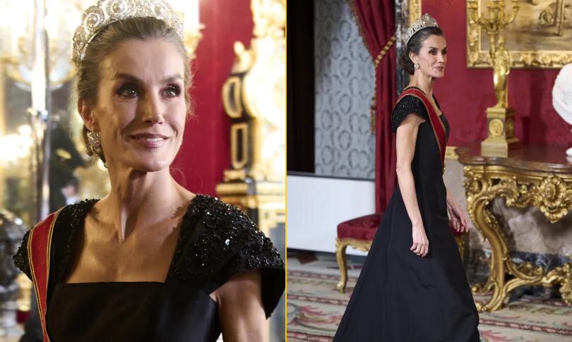    Источник: Getty Images, 2025 Carlos Alvarez | Королева Летиция демонстрирует свой стиль на гала-ужине