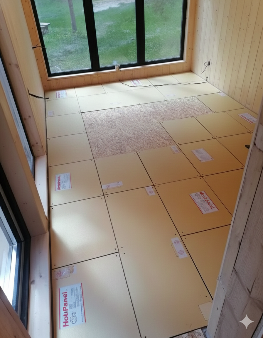 Отопление в деревянном доме электрическими панелями HotPanel