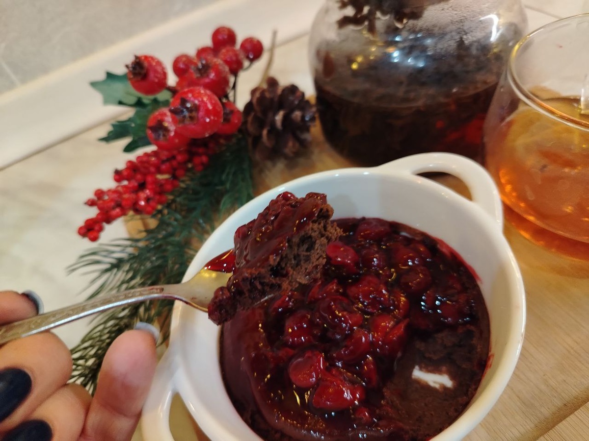 Воздушный кекс с ярким шоколадным вкусом.