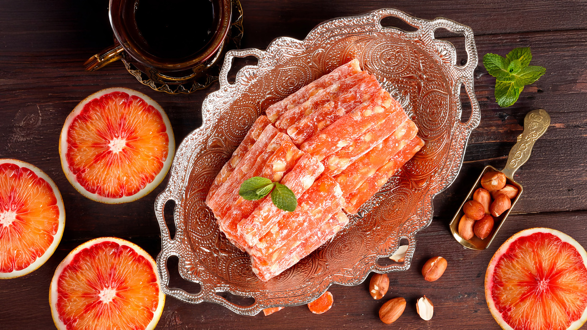 Рахат-лукум с арахисом и вкусом апельсина ТМ «ЕРМОЛИНО»