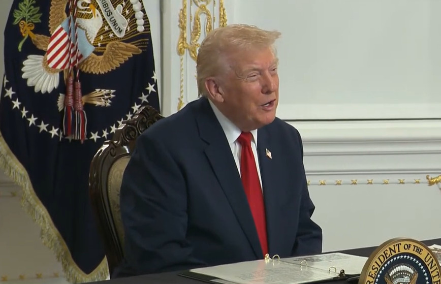 Стоп-кадр трансляции Белого дома