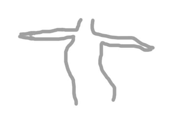 На этом рисунке туловище получилось волнистым и неровным, и я не стал его переделывать. Но во сне оно было более ровным, соответствующим форме тела мужчины.