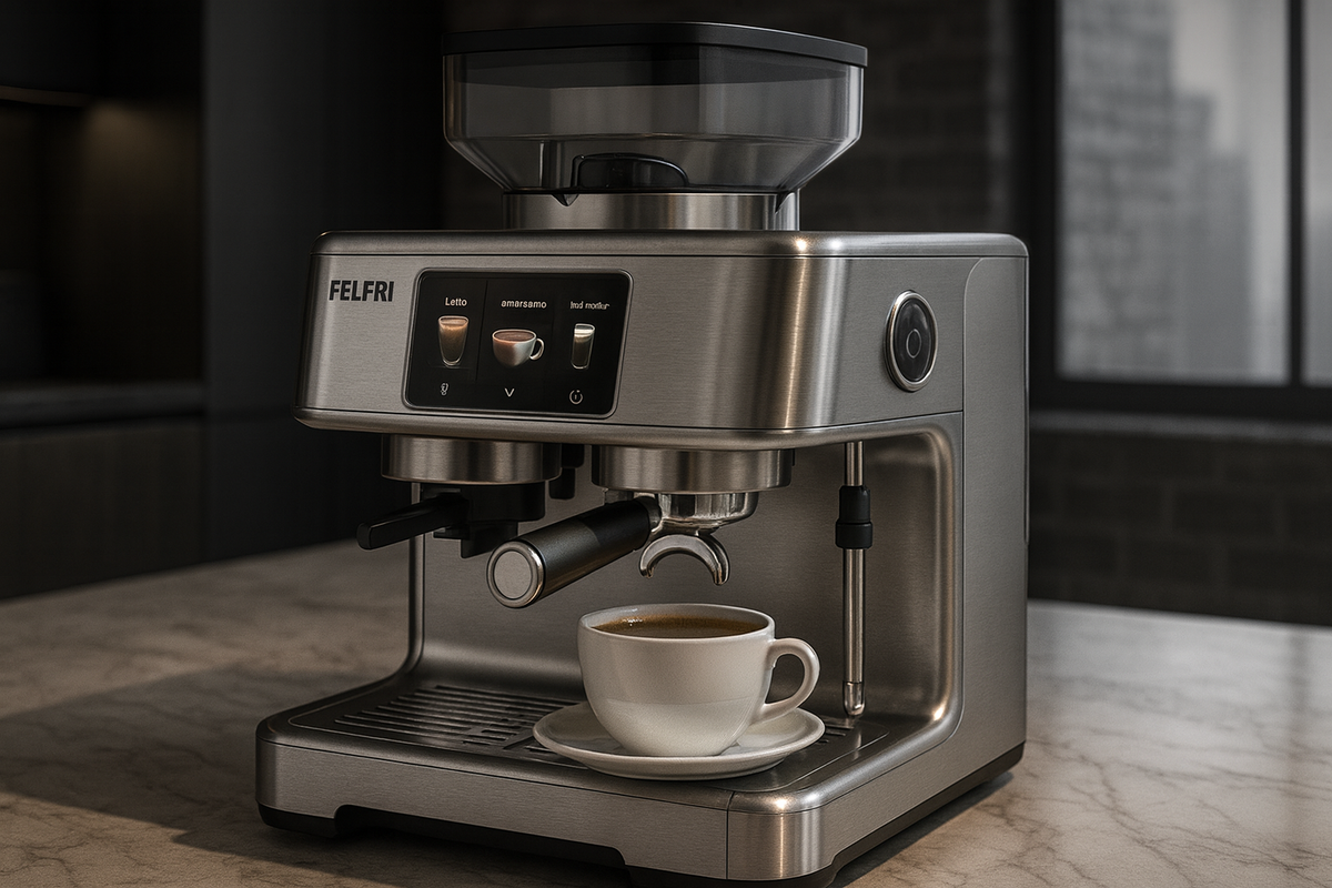 Кофемашина с капучинатором автоматическим и кофемолкой