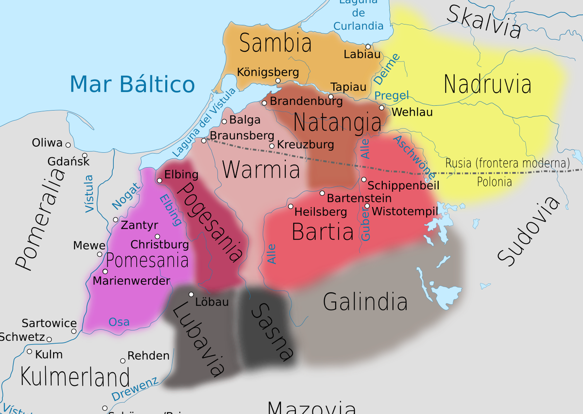 Натанги и другие прусские племена в XIII веке