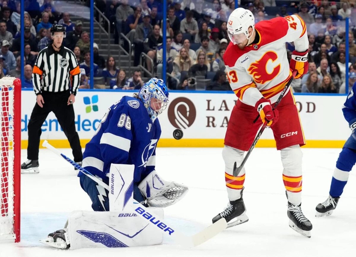     The Hockey Writers: неприступная стена в лице Василевского помогла «Тампе» одолеть «Калгари»