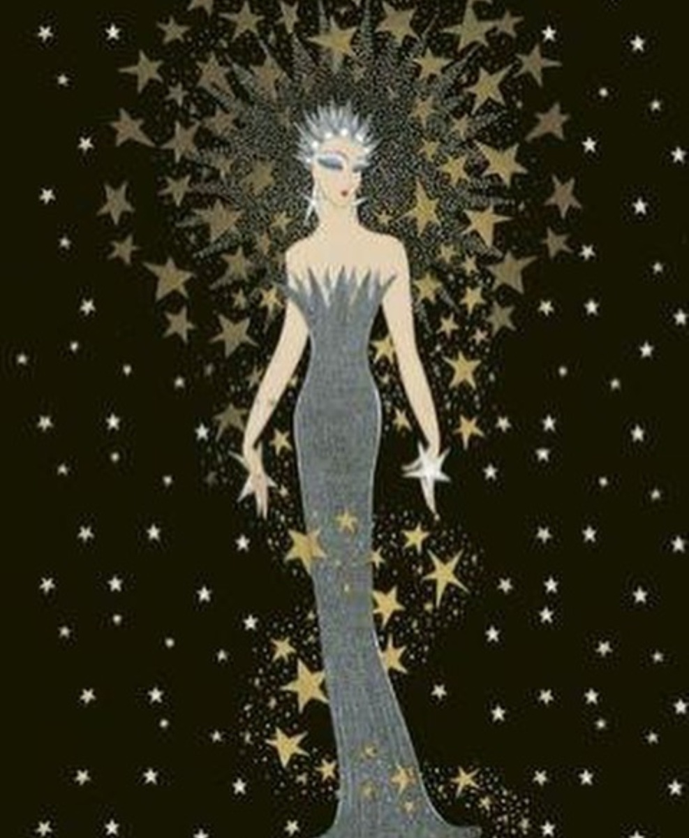 Фото сделала я на выставке. Шелкография Эрте.