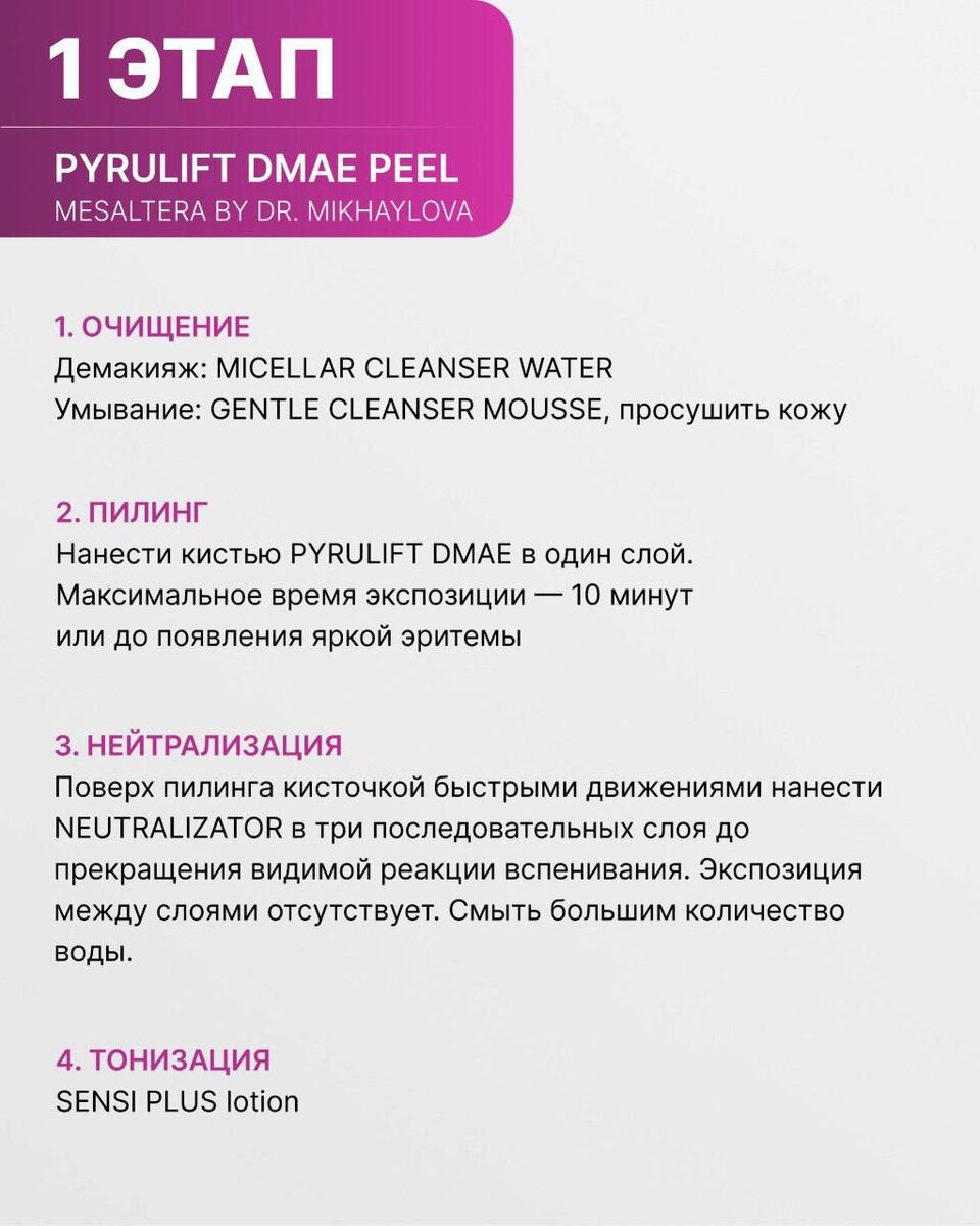 В карусели описание каждого этапа!