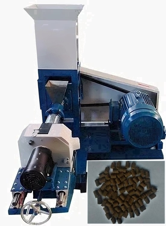 Экструдер-пултрузер для производства влажного корма и гранулы влажного корма.