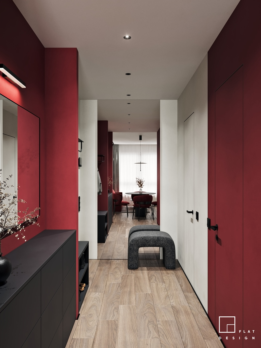 Дизайн интерьера прихожей в квартире в ЖК Академика Павлова