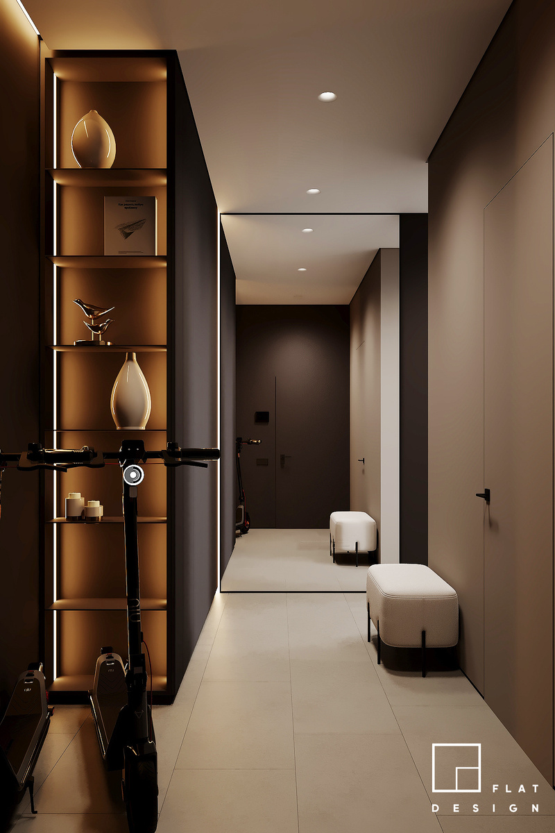 Дизайн проект прихожей в квартире на ул. Зоологическая в Москве