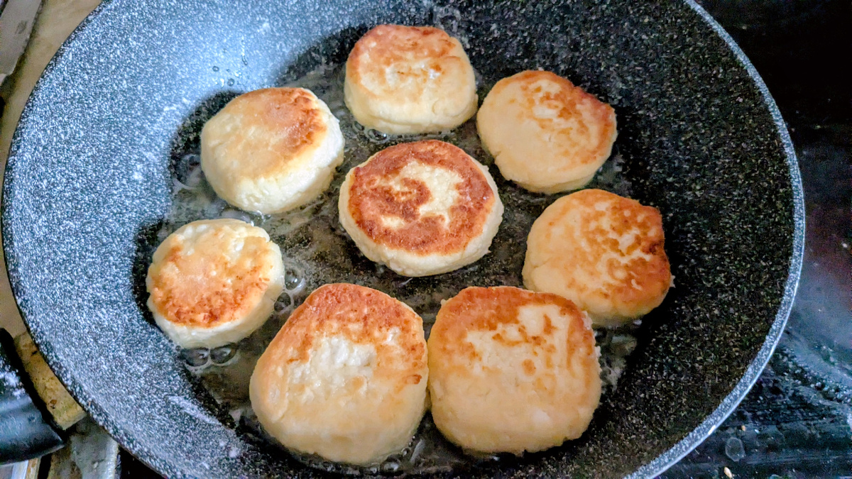 Мои сырники. Фото автора