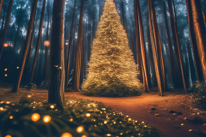 Красвое фото, напомнившее тематику Гарри Поттера и его Сумеречный лес, просто нашла в интренете,  но чётко отображает настроение праздника 