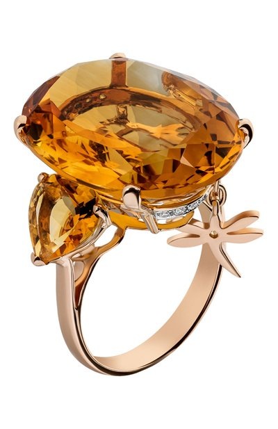 Кольцо Casato Acqua из розового золота с бриллиантами и цитринами