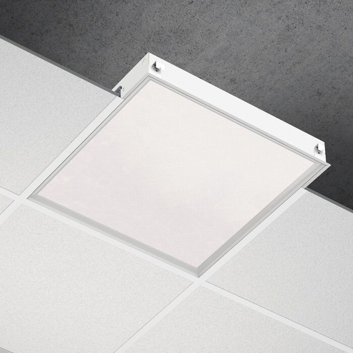 Светильник в каркасе Т24 в потолке с плитами Боард