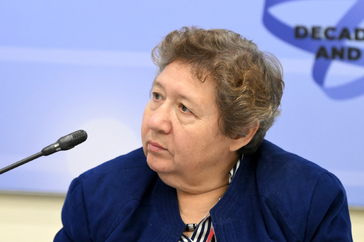 Елена Аксёнова, научный руководитель образовательных проектов Фонда Олега Дерипаска «Вольное Дело». Автор: Максим Блинов, источник: Фотохост Конгресса молодых учёных