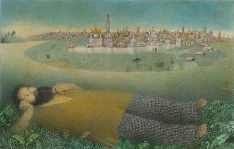 © Борис Николаевич Лапшин. Мечты. Бумага, акварель. 