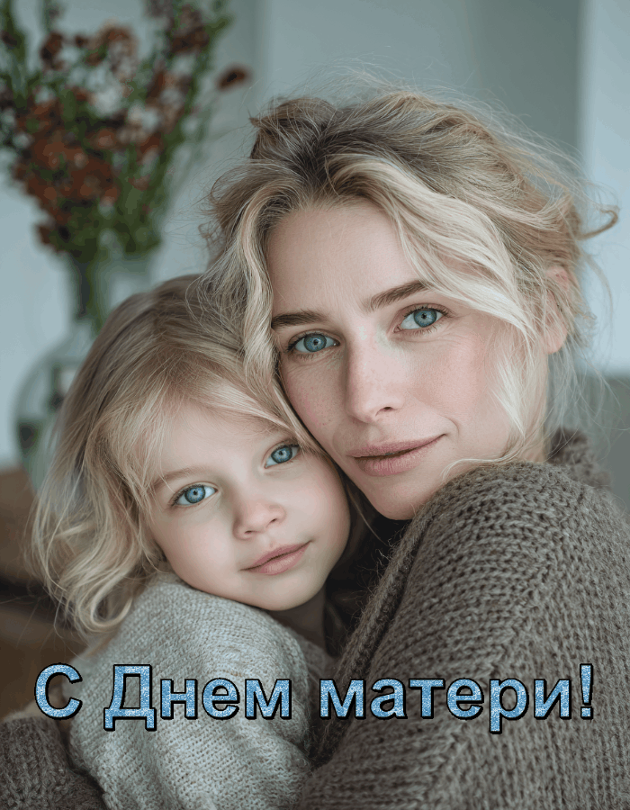 Фото: ИИ «Известия» / День матери в 2025 году: красивая гифка