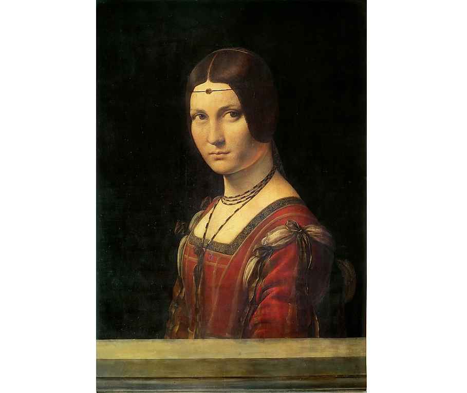 "Прекрасная Ферроньера", Леонардо да Винчи, ок. 1495. (с) Из коллекции Лувра