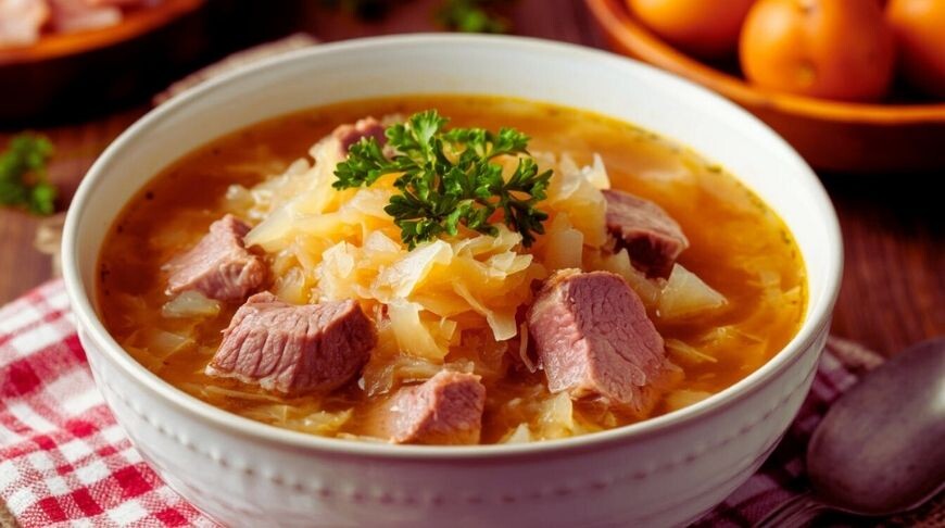 Щи из квашеной капусты - классика русской кухни на вашем столе