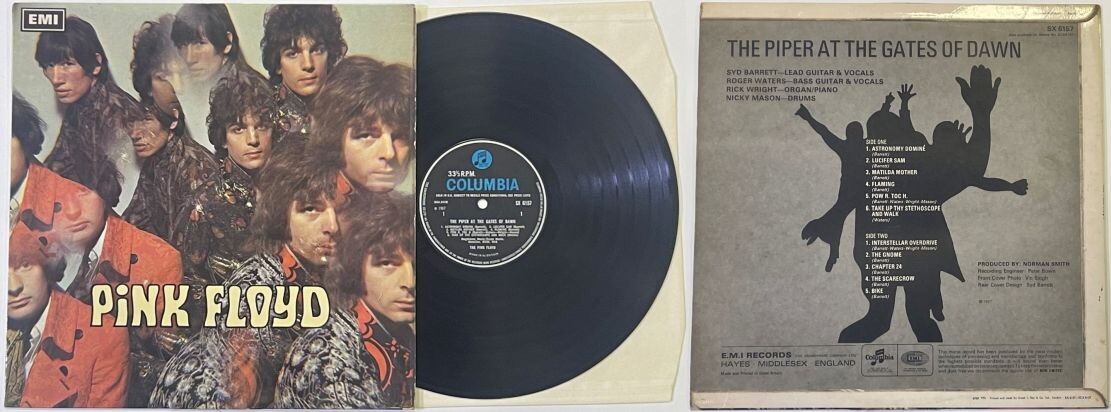 Первый альбом Pink Floyd - "The Piper at the Gates of Dawn", 1967 г. Фирменная обложка диска и запись