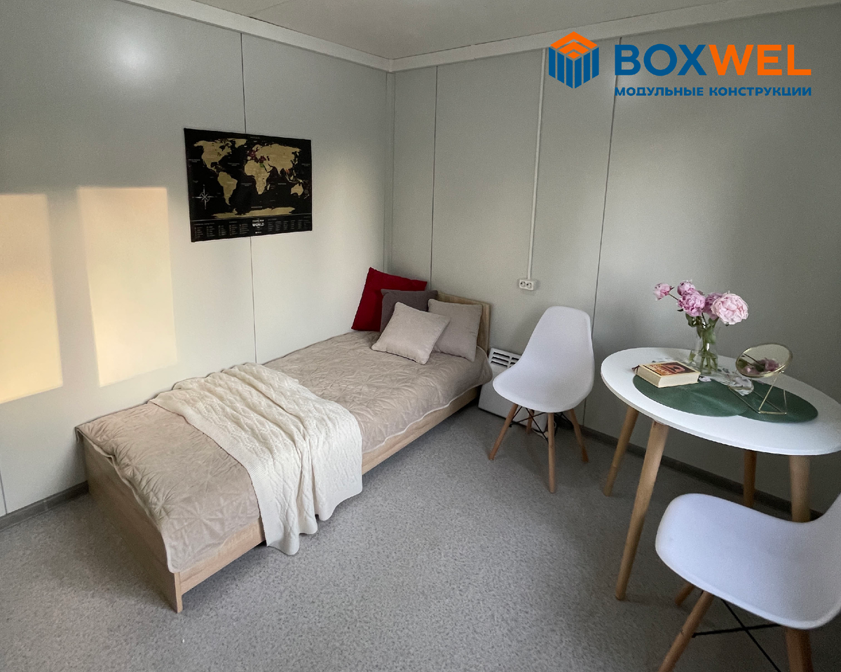 Внутреннее обустройство блок-контейнера