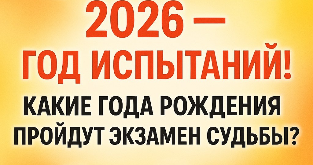 2026 — Год Испытаний для Избранных! Какие года рождения пройдут через главный экзамен судьбы?